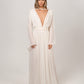 WHITE CRINKLE CHIFFON DRESS