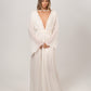 WHITE CRINKLE CHIFFON DRESS