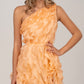 GOLDEN APRICOT RUFFLE GOWN