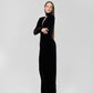 BLACK VELVET PLUNGING GOWN